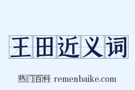 王田近义词是什么意思的图片